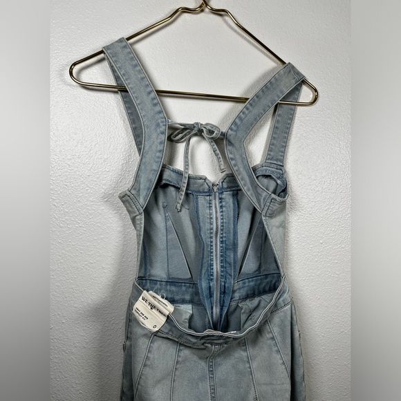 We the free light wash 2nd ave curvy jumpsuit size 0 new with tags - Picture 6 of 13